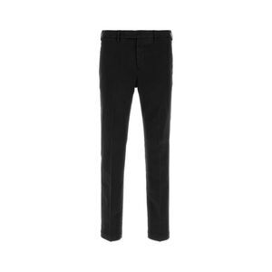 Pt Torino Men Black Stretch Cotton Pant